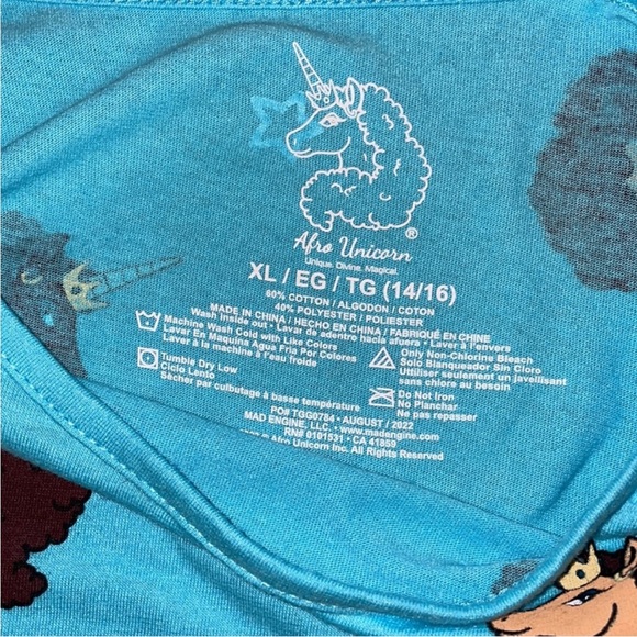 Afro Unicorn Long Sleeve Skater Dress - Picture 2 of 4